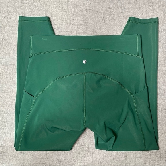 Lululemon Power Thru High Rise Tight Athletic Leggings Everglade Green 12 NWT - Picture 7 of 11